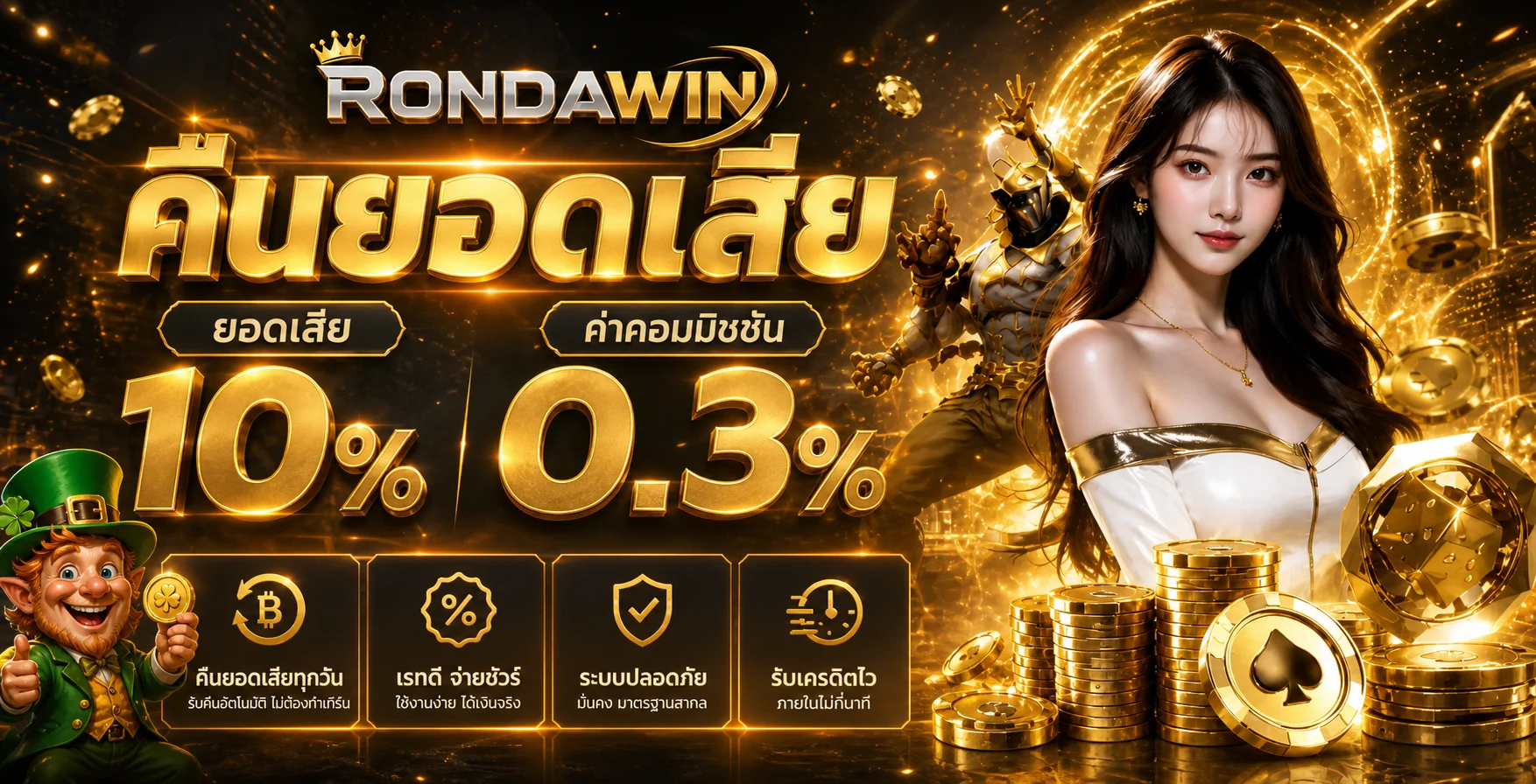 Rondawin ทางเข้าเว็บตรง คาสิโนออนไลน์ครบวงจร 2026