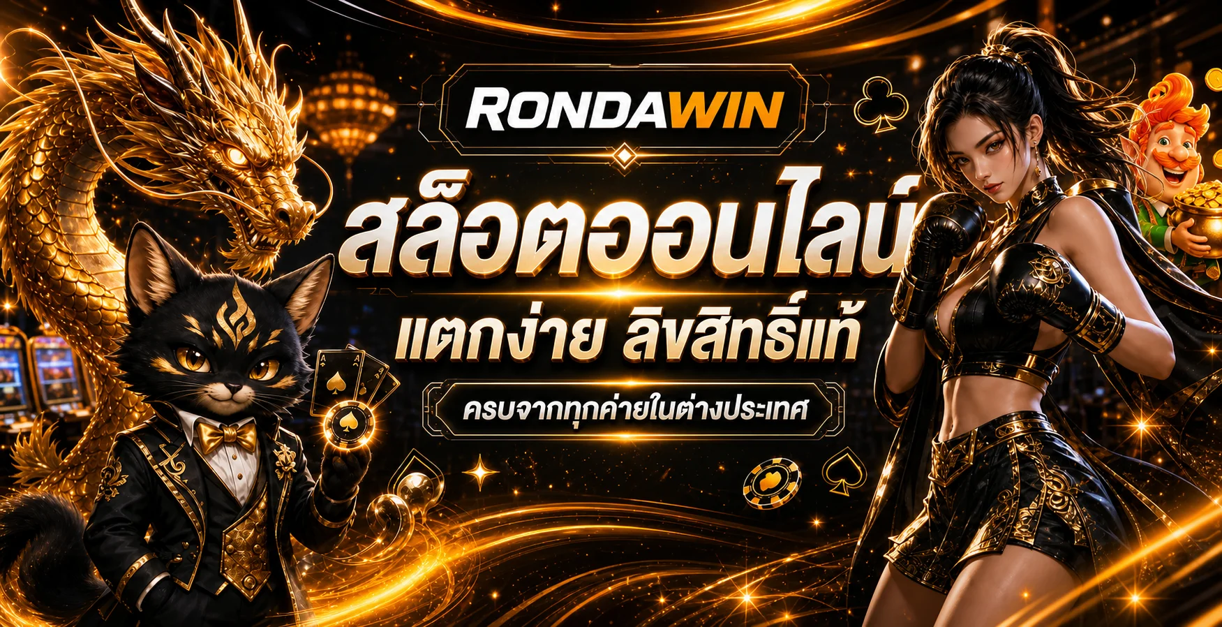 แบนเนอร์ Rondawin สล็อตและเกมออนไลน์